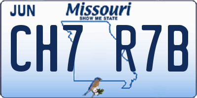 MO license plate CH7R7B