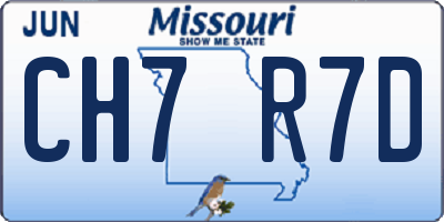 MO license plate CH7R7D