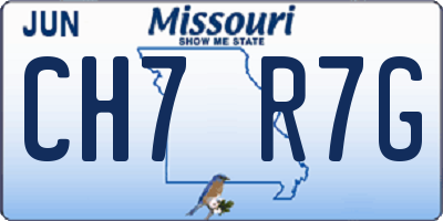 MO license plate CH7R7G