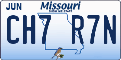 MO license plate CH7R7N