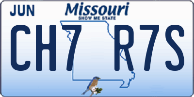 MO license plate CH7R7S