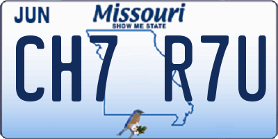 MO license plate CH7R7U