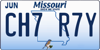 MO license plate CH7R7Y