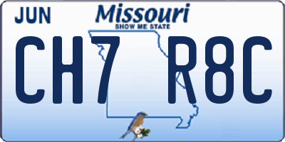 MO license plate CH7R8C