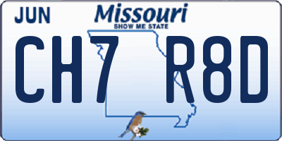 MO license plate CH7R8D