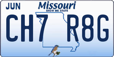 MO license plate CH7R8G
