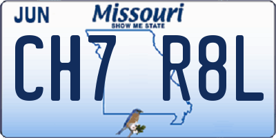 MO license plate CH7R8L