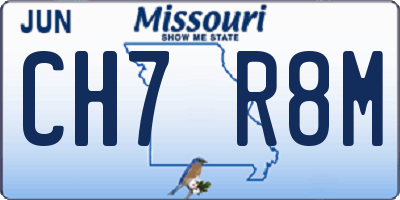 MO license plate CH7R8M