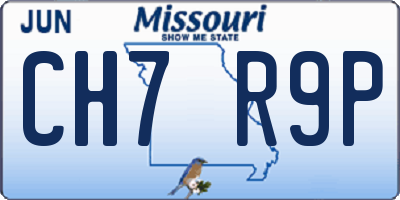 MO license plate CH7R9P