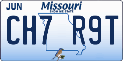 MO license plate CH7R9T