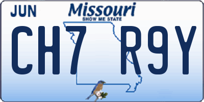 MO license plate CH7R9Y