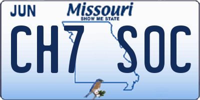 MO license plate CH7S0C