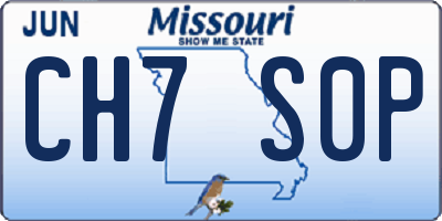 MO license plate CH7S0P