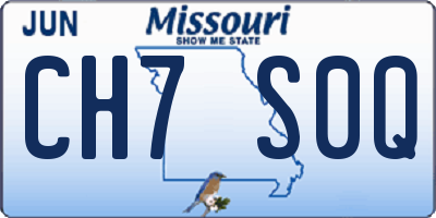 MO license plate CH7S0Q
