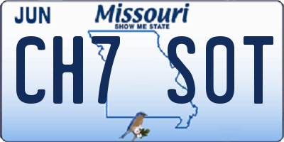 MO license plate CH7S0T