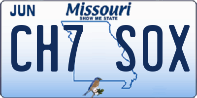 MO license plate CH7S0X