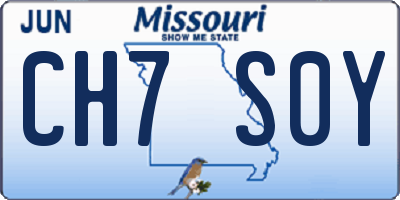 MO license plate CH7S0Y