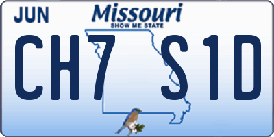 MO license plate CH7S1D