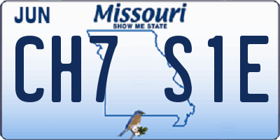 MO license plate CH7S1E