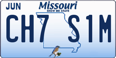 MO license plate CH7S1M