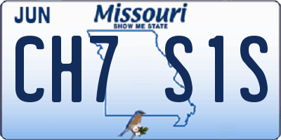 MO license plate CH7S1S