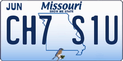 MO license plate CH7S1U