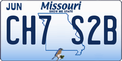 MO license plate CH7S2B