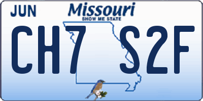 MO license plate CH7S2F