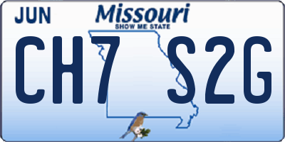 MO license plate CH7S2G