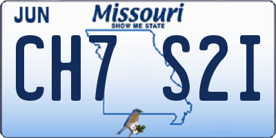 MO license plate CH7S2I