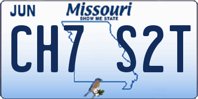 MO license plate CH7S2T