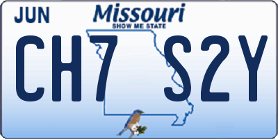 MO license plate CH7S2Y
