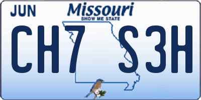 MO license plate CH7S3H