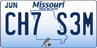 MO license plate CH7S3M