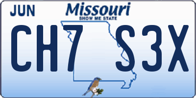 MO license plate CH7S3X