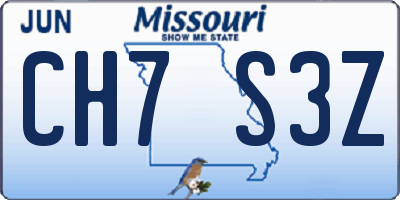 MO license plate CH7S3Z