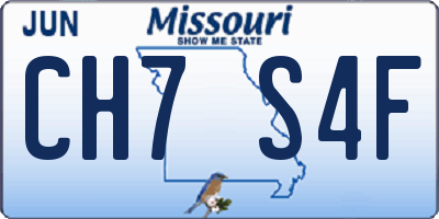 MO license plate CH7S4F