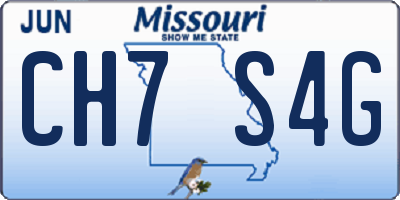 MO license plate CH7S4G