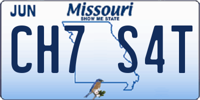 MO license plate CH7S4T