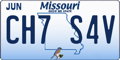 MO license plate CH7S4V