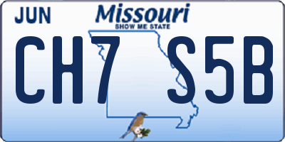 MO license plate CH7S5B