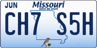 MO license plate CH7S5H