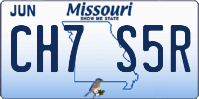 MO license plate CH7S5R