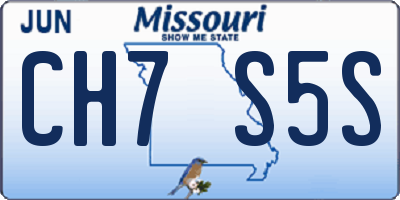 MO license plate CH7S5S
