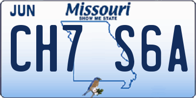 MO license plate CH7S6A