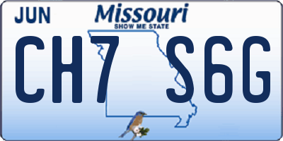 MO license plate CH7S6G