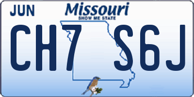 MO license plate CH7S6J