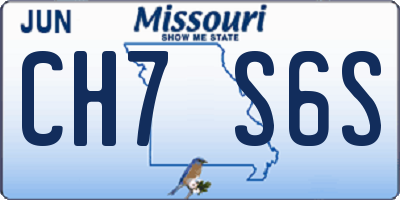 MO license plate CH7S6S
