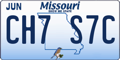 MO license plate CH7S7C