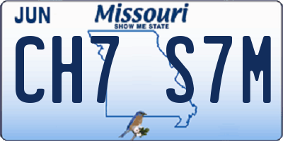 MO license plate CH7S7M